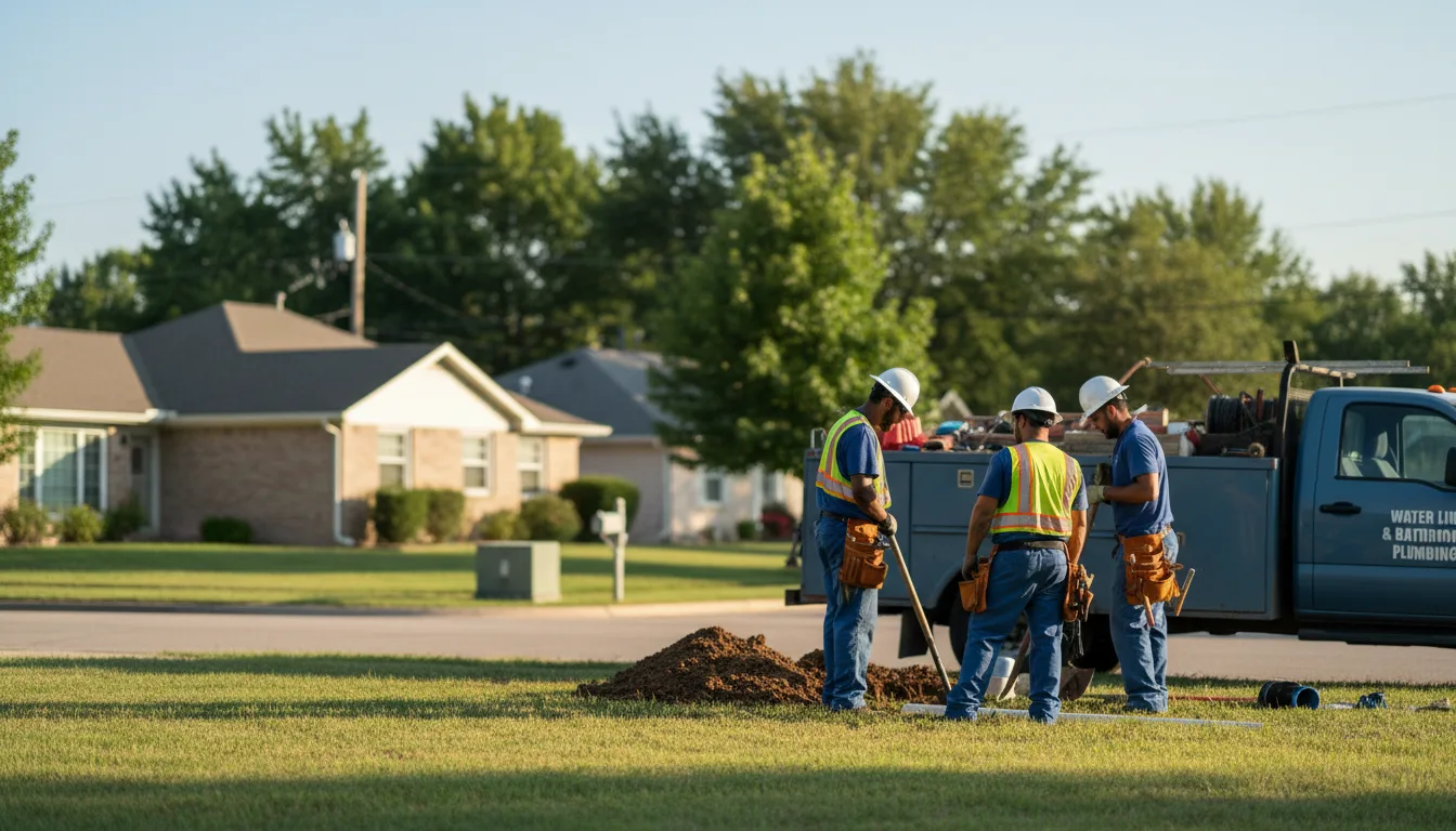 Residential water line and bathroom plumbing service in Oxford, OH